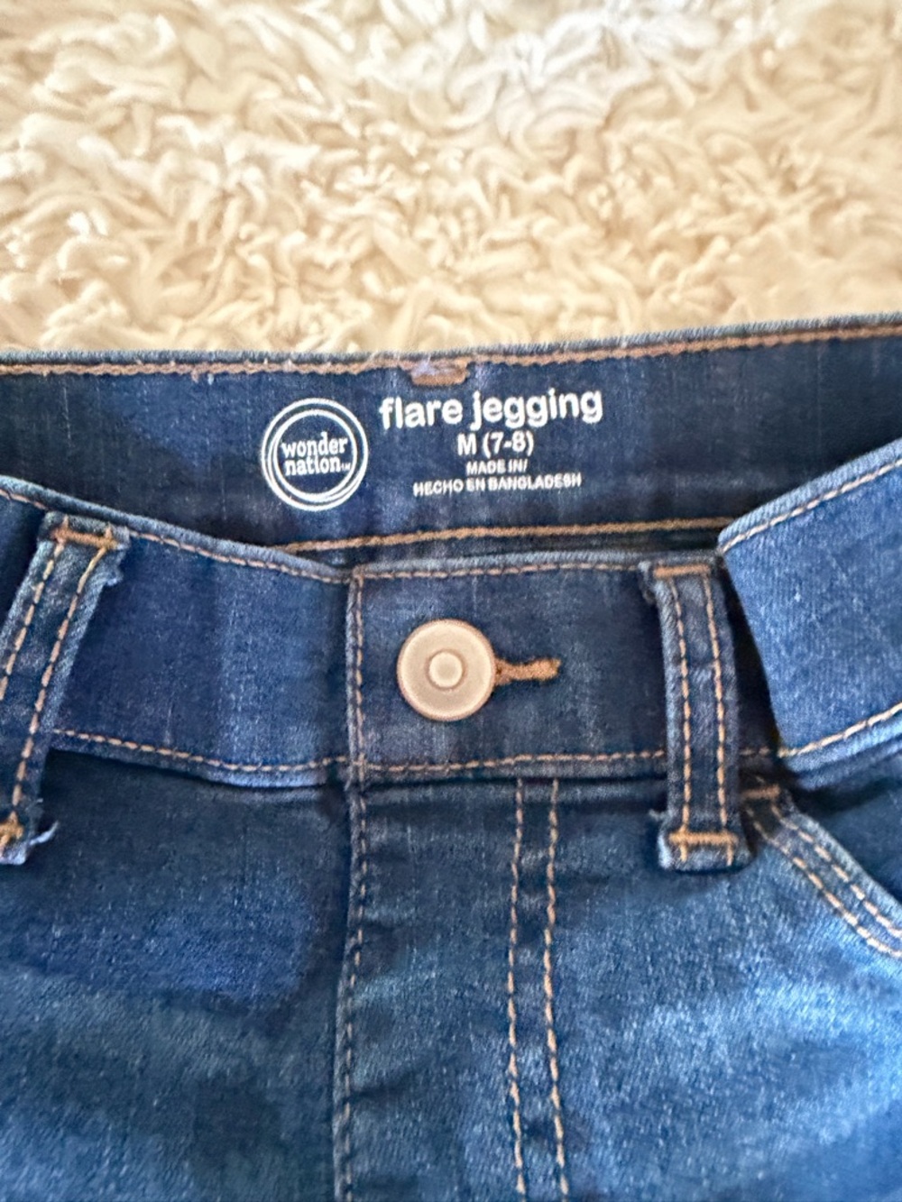 wonder nation dark blue flare legging jeans